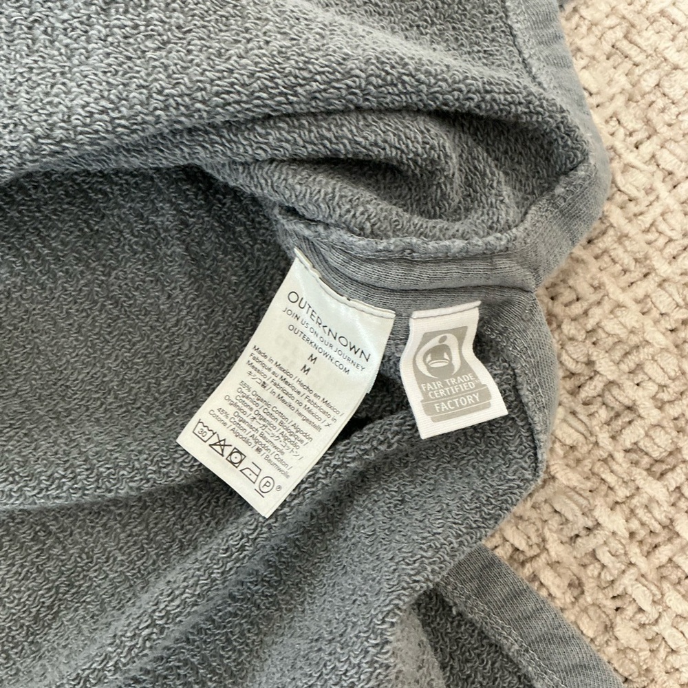 Outerknown Medium Gray Long Sleeve Sweatshirt Sto… - image 6